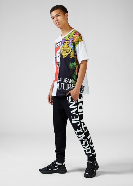 Pantaloni Versace Versace Contrast Color Logo Barbati | YANOKBP-47